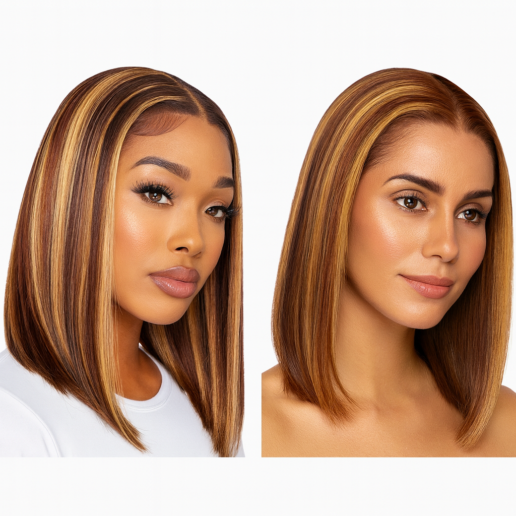 Perruque bob fait saillants