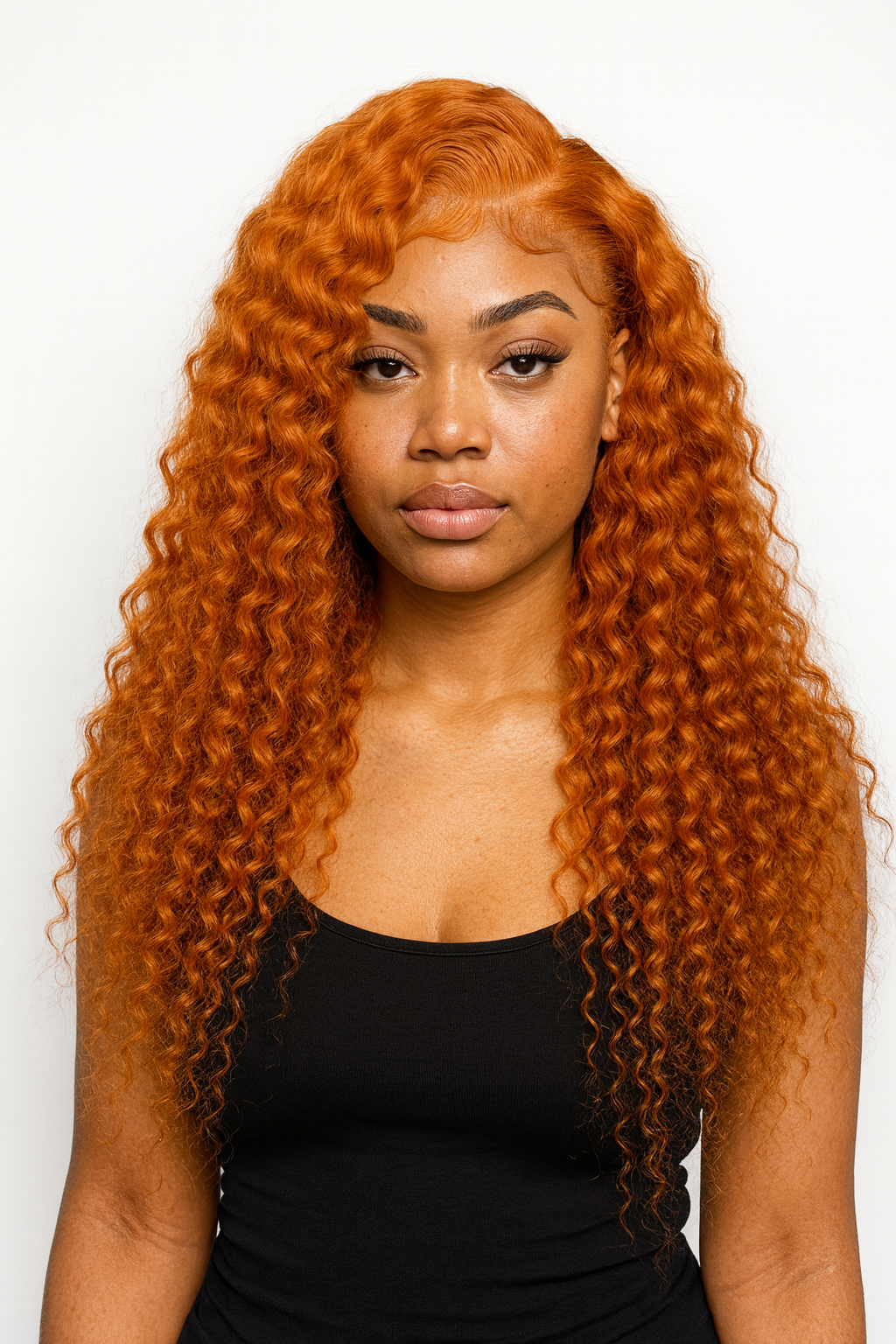 Kinky curly ginger